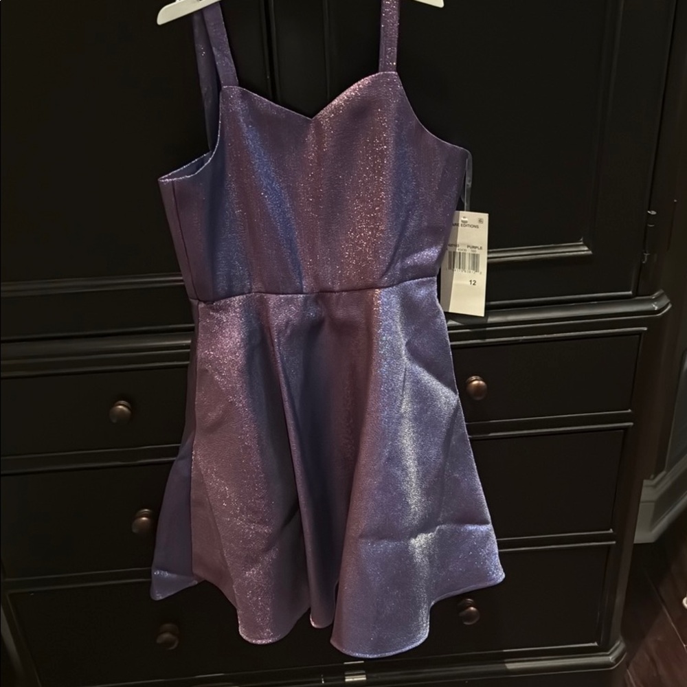 Girls Sparkling Purple Dress